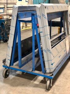 Stainless Steel Fabrication material handling cart for custom metal 